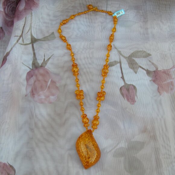 🦂 NEW Alexander Kalifano Syn Amber Necklace Fossilized Scorpion - Picture 6 of 11